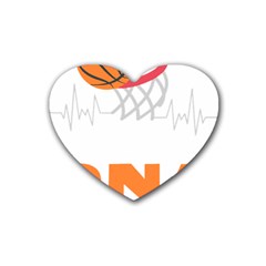 Basketball Lover Gifts For Birthday T- Shirt Basketball Lover Basketball Is In My D N A Basketball H Yoga Reflexion Pose T- Shirtyoga Reflexion Pose T- Shirt Rubber Heart Coaster (4 Pack) by hizuto