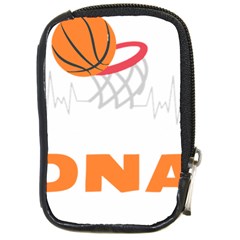 Basketball Lover Gifts For Birthday T- Shirt Basketball Lover Basketball Is In My D N A Basketball H Yoga Reflexion Pose T- Shirtyoga Reflexion Pose T- Shirt Compact Camera Leather Case by hizuto