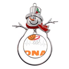 Basketball Lover Gifts For Birthday T- Shirt Basketball Lover Basketball Is In My D N A Basketball H Yoga Reflexion Pose T- Shirtyoga Reflexion Pose T- Shirt Metal Snowman Ornament by hizuto