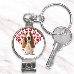 Basset Hound Gift T- Shirt Funny Basset Hound Valentine Heart Paw Basset Hound Dog Lover Valentine C Yoga Reflexion Pose T- Shirtyoga Reflexion Pose T- Shirt Nail Clippers Key Chain by hizuto