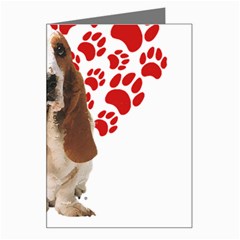 Basset Hound Gift T- Shirt Funny Basset Hound Valentine Heart Paw Basset Hound Dog Lover Valentine C Yoga Reflexion Pose T- Shirtyoga Reflexion Pose T- Shirt Greeting Card by hizuto