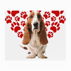 Basset Hound Gift T- Shirt Funny Basset Hound Valentine Heart Paw Basset Hound Dog Lover Valentine C Yoga Reflexion Pose T- Shirtyoga Reflexion Pose T- Shirt Small Glasses Cloth (2 Sides) by hizuto