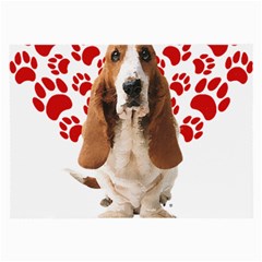 Basset Hound Gift T- Shirt Funny Basset Hound Valentine Heart Paw Basset Hound Dog Lover Valentine C Yoga Reflexion Pose T- Shirtyoga Reflexion Pose T- Shirt Large Glasses Cloth by hizuto