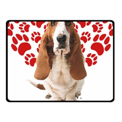 Basset Hound Gift T- Shirt Funny Basset Hound Valentine Heart Paw Basset Hound Dog Lover Valentine C Yoga Reflexion Pose T- Shirtyoga Reflexion Pose T- Shirt Fleece Blanket (small) by hizuto