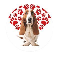 Basset Hound Gift T- Shirt Funny Basset Hound Valentine Heart Paw Basset Hound Dog Lover Valentine C Yoga Reflexion Pose T- Shirtyoga Reflexion Pose T- Shirt Mini Round Pill Box (pack Of 3) by hizuto