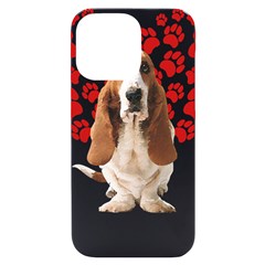 Basset Hound Gift T- Shirt Funny Basset Hound Valentine Heart Paw Basset Hound Dog Lover Valentine C Yoga Reflexion Pose T- Shirtyoga Reflexion Pose T- Shirt Iphone 14 Pro Max Black Uv Print Case by hizuto