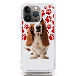 Basset Hound Gift T- Shirt Funny Basset Hound Valentine Heart Paw Basset Hound Dog Lover Valentine C Yoga Reflexion Pose T- Shirtyoga Reflexion Pose T- Shirt iPhone 13 Pro TPU UV Print Case Front