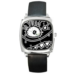 Monstrous Revelation Closeup Square Metal Watch by dflcprintsclothing