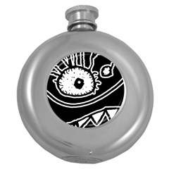 Monstrous Revelation Closeup Round Hip Flask (5 Oz) by dflcprintsclothing