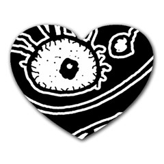 Monstrous Revelation Closeup Heart Mousepad by dflcprintsclothing