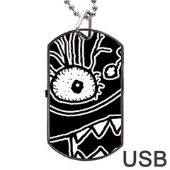 Monstrous Revelation Closeup Dog Tag Usb Flash (one Side) by dflcprintsclothing