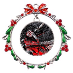 Molten Soul Metal X mas Wreath Ribbon Ornament