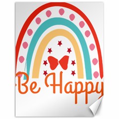 Be Happy And Smile T- Shirt Be Happy T- Shirt Yoga Reflexion Pose T- Shirtyoga Reflexion Pose T- Shirt Canvas 12  X 16  by hizuto