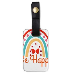 Be Happy And Smile T- Shirt Be Happy T- Shirt Yoga Reflexion Pose T- Shirtyoga Reflexion Pose T- Shirt Luggage Tag (one Side) by hizuto