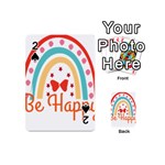 Be Happy And Smile T- Shirt Be Happy T- Shirt Yoga Reflexion Pose T- Shirtyoga Reflexion Pose T- Shirt Playing Cards 54 Designs (Mini) Front - Spade2