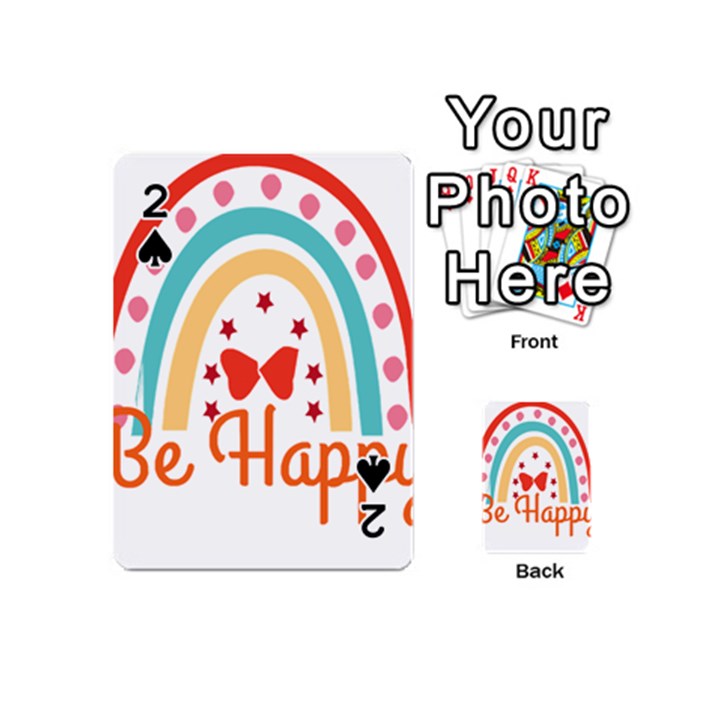 Be Happy And Smile T- Shirt Be Happy T- Shirt Yoga Reflexion Pose T- Shirtyoga Reflexion Pose T- Shirt Playing Cards 54 Designs (Mini)