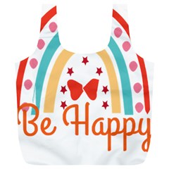 Be Happy And Smile T- Shirt Be Happy T- Shirt Yoga Reflexion Pose T- Shirtyoga Reflexion Pose T- Shirt Full Print Recycle Bag (xl) by hizuto