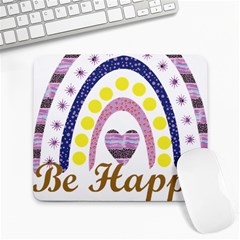 Be Happy T- Shirt Be Happy T- Shirt Yoga Reflexion Pose T- Shirtyoga Reflexion Pose T- Shirt Large Mousepad by hizuto