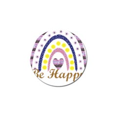 Be Happy T- Shirt Be Happy T- Shirt Yoga Reflexion Pose T- Shirtyoga Reflexion Pose T- Shirt Golf Ball Marker (10 Pack) by hizuto