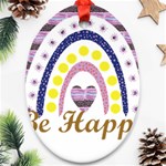 Be Happy T- Shirt Be Happy T- Shirt Yoga Reflexion Pose T- Shirtyoga Reflexion Pose T- Shirt Oval Ornament (Two Sides) Front