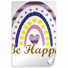 Be Happy T- Shirt Be Happy T- Shirt Yoga Reflexion Pose T- Shirtyoga Reflexion Pose T- Shirt Canvas 24  X 36 