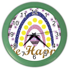 Be Happy T- Shirt Be Happy T- Shirt Yoga Reflexion Pose T- Shirtyoga Reflexion Pose T- Shirt Color Wall Clock by hizuto