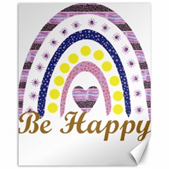 Be Happy T- Shirt Be Happy T- Shirt Yoga Reflexion Pose T- Shirtyoga Reflexion Pose T- Shirt Canvas 11  X 14  by hizuto