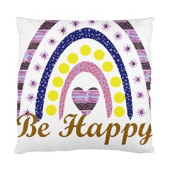 Be Happy T- Shirt Be Happy T- Shirt Yoga Reflexion Pose T- Shirtyoga Reflexion Pose T- Shirt Standard Cushion Case (one Side) by hizuto