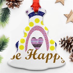 Be Happy T- Shirt Be Happy T- Shirt Yoga Reflexion Pose T- Shirtyoga Reflexion Pose T- Shirt Christmas Tree Ornament (two Sides) by hizuto