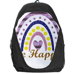 Be Happy T- Shirt Be Happy T- Shirt Yoga Reflexion Pose T- Shirtyoga Reflexion Pose T- Shirt Backpack Bag by hizuto