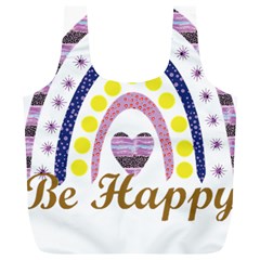 Be Happy T- Shirt Be Happy T- Shirt Yoga Reflexion Pose T- Shirtyoga Reflexion Pose T- Shirt Full Print Recycle Bag (xl) by hizuto