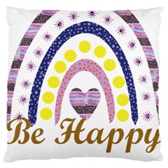 Be Happy T- Shirt Be Happy T- Shirt Yoga Reflexion Pose T- Shirtyoga Reflexion Pose T- Shirt Standard Premium Plush Fleece Cushion Case (two Sides) by hizuto