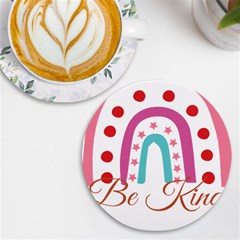 Be Kind T- Shirt Be Kind T- Shirt Yoga Reflexion Pose T- Shirtyoga Reflexion Pose T- Shirt Uv Print Round Tile Coaster by hizuto