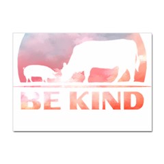 Be Kind To Animals Or Ill Kill You T- Shirt Vegan Be Kind Farm Animal Design Dairy Cow And Pig T- Sh Yoga Reflexion Pose T- Shirtyoga Reflexion Pose T- Shirt Sticker A4 (10 Pack) by hizuto