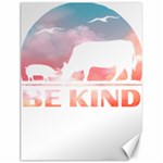 Be Kind To Animals Or Ill Kill You T- Shirt Vegan Be Kind Farm Animal Design Dairy Cow And Pig T- Sh Yoga Reflexion Pose T- Shirtyoga Reflexion Pose T- Shirt Canvas 12  x 16  11.86 x15.41  Canvas - 1