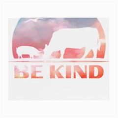 Be Kind To Animals Or Ill Kill You T- Shirt Vegan Be Kind Farm Animal Design Dairy Cow And Pig T- Sh Yoga Reflexion Pose T- Shirtyoga Reflexion Pose T- Shirt Small Glasses Cloth (2 Sides) by hizuto