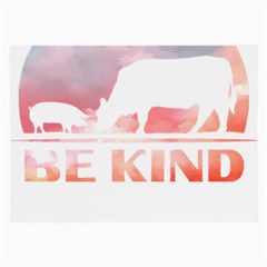 Be Kind To Animals Or Ill Kill You T- Shirt Vegan Be Kind Farm Animal Design Dairy Cow And Pig T- Sh Yoga Reflexion Pose T- Shirtyoga Reflexion Pose T- Shirt Large Glasses Cloth (2 Sides) by hizuto