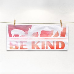 Be Kind To Animals Or Ill Kill You T- Shirt Vegan Be Kind Farm Animal Design Dairy Cow And Pig T- Sh Yoga Reflexion Pose T- Shirtyoga Reflexion Pose T- Shirt Hand Towel by hizuto