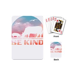 Be Kind To Animals Or Ill Kill You T- Shirt Vegan Be Kind Farm Animal Design Dairy Cow And Pig T- Sh Yoga Reflexion Pose T- Shirtyoga Reflexion Pose T- Shirt Playing Cards Single Design (mini) by hizuto