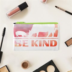 Be Kind To Animals Or Ill Kill You T- Shirt Vegan Be Kind Farm Animal Design Dairy Cow And Pig T- Sh Yoga Reflexion Pose T- Shirtyoga Reflexion Pose T- Shirt Cosmetic Bag (xs) by hizuto