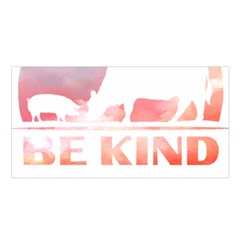 Be Kind To Animals Or Ill Kill You T- Shirt Vegan Be Kind Farm Animal Design Dairy Cow And Pig T- Sh Yoga Reflexion Pose T- Shirtyoga Reflexion Pose T- Shirt Satin Shawl 45  X 80  by hizuto