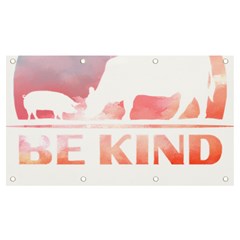 Be Kind To Animals Or Ill Kill You T- Shirt Vegan Be Kind Farm Animal Design Dairy Cow And Pig T- Sh Yoga Reflexion Pose T- Shirtyoga Reflexion Pose T- Shirt Banner And Sign 7  X 4  by hizuto