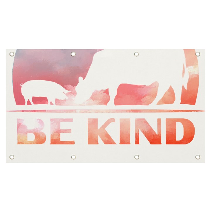 Be Kind To Animals Or Ill Kill You T- Shirt Vegan Be Kind Farm Animal Design Dairy Cow And Pig T- Sh Yoga Reflexion Pose T- Shirtyoga Reflexion Pose T- Shirt Banner and Sign 7  x 4 