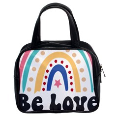 Be Love T- Shirt Be Love T- Shirt Yoga Reflexion Pose T- Shirtyoga Reflexion Pose T- Shirt Classic Handbag (two Sides) by hizuto