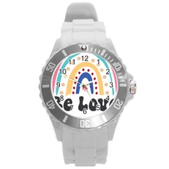 Be Love T- Shirt Be Love T- Shirt Yoga Reflexion Pose T- Shirtyoga Reflexion Pose T- Shirt Round Plastic Sport Watch (l) by hizuto