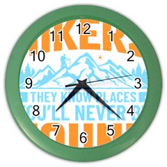 Be Nice To Hikers T- Shirt Be Nice To Hikers T- Shirt Yoga Reflexion Pose T- Shirtyoga Reflexion Pose T- Shirt Color Wall Clock by hizuto