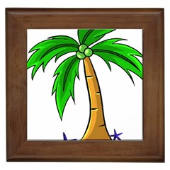 Beach Coconut Tree T- Shirt Beach Coconut Tree T- Shirt Yoga Reflexion Pose T- Shirtyoga Reflexion Pose T- Shirt Framed Tile by hizuto