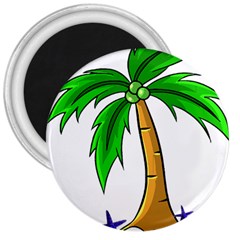 Beach Coconut Tree T- Shirt Beach Coconut Tree T- Shirt Yoga Reflexion Pose T- Shirtyoga Reflexion Pose T- Shirt 3  Magnets by hizuto