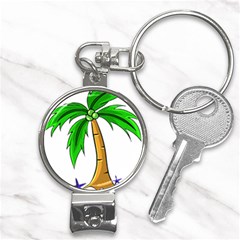 Beach Coconut Tree T- Shirt Beach Coconut Tree T- Shirt Yoga Reflexion Pose T- Shirtyoga Reflexion Pose T- Shirt Nail Clippers Key Chain by hizuto