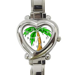 Beach Coconut Tree T- Shirt Beach Coconut Tree T- Shirt Yoga Reflexion Pose T- Shirtyoga Reflexion Pose T- Shirt Heart Italian Charm Watch by hizuto